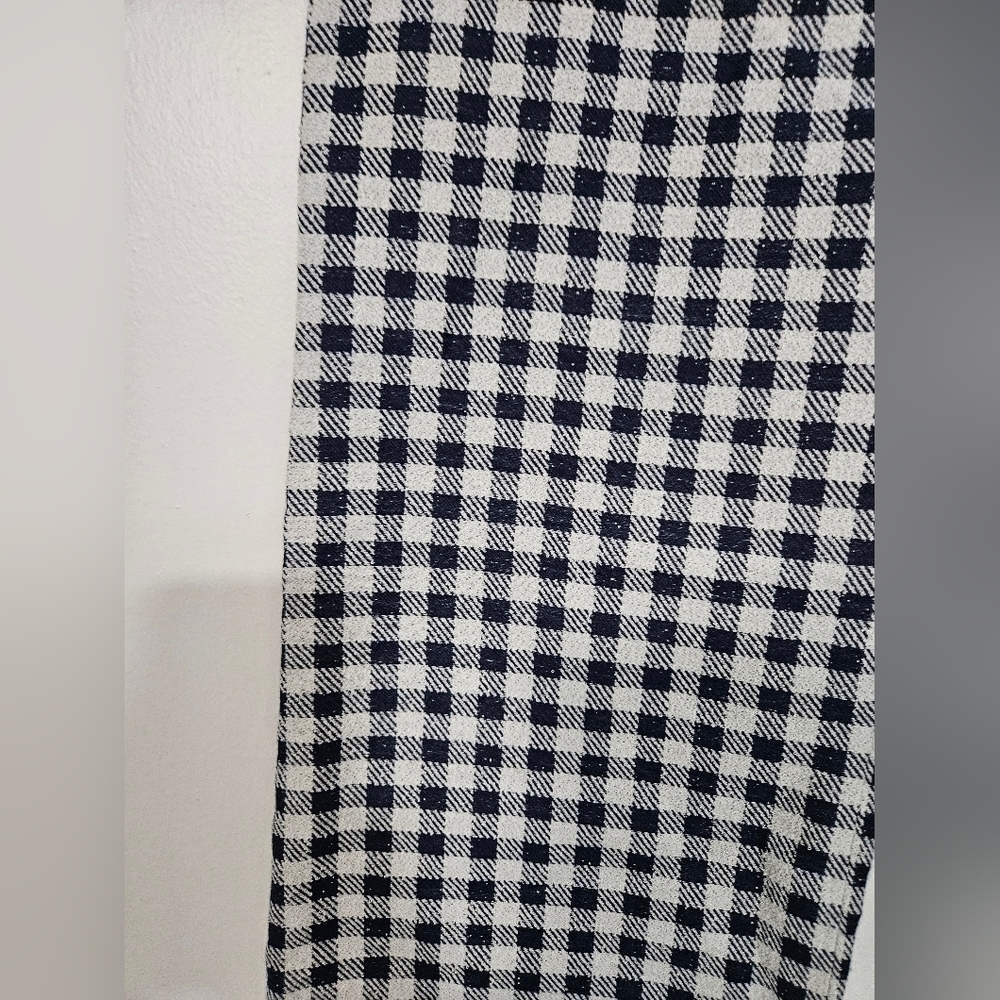 NWT LISA MARIE FERNANDEZ Cropped Gingham Cotton-blend Bouclé Straight-leg Pants - Picture 4 of 11